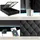 Tectake Polsterbett Venice 140 x 200 cm Holz/Stahl/Textil schwarz