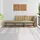 vidaXL Ecksofa-Einheiten für draußen 3 Stück Holz beige