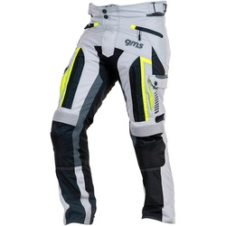 GMS Everest Motorrad Textilhose, grau-gelb, Größe 4XL für Männer