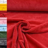 MAGAM-Stoffe Stella Nicki Stoff uni Oeko-Tex Meterware 50cm (12. Rot)