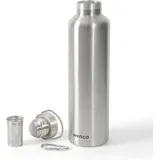 Wenco Thermosflasche 555807, Edelstahl Isolierflasche, silber