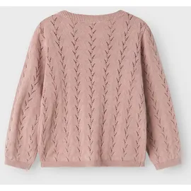 NAME IT Mädchen Nmfbanni Ls Knit Card Noos Strickjacke, Deauville Mauve, 74 EU