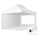 TOOLPORT Faltpavillon Economy 3 x 4,5 m inkl. 2 Seitenteile weiß 59048