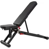 DHT Hantelbank, Verstellbare Hantelbänke für Home Gym, Workout Bank mit Schnell Falten, Neigungsabsenkung Bankdrücken für Ganzkörper Schwarz