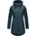 Ragwear Damen, Übergangsjacke leichte lang Steppjacke mit weichen Ärmeln und Kapuze Sandrra Long Petrol Gr. S - S