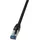 Logilink CQ6125S RJ45 Patchkabel Pur, Cat.6a, S/FTP Schwarz 30 m