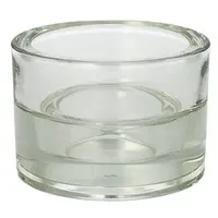 Papstar 6 Kerzenhalter Glas Ø 8,2 cm, 5,7 cm