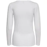 Only ONLLIVE LOVE L/S ONECK TOP NOOS JRS XS (34) Weiß XS