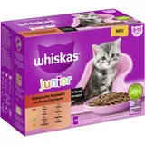 Whiskas Junior Frischebeutel 12 x 85 g - Klassische Auswahl in Sauce