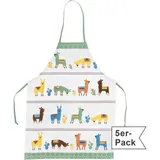 Erwin Müller Kochschürze Kinderschürze 5er-Pack, fleckabweisend Motiv grün