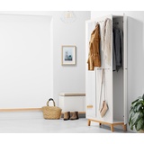Tchibo - Multifunktionaler Flurschrank - 98,5x30,5x190cm - silber - Holz / Eschen-Massivholz / Metall
