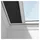 VELUX Wabenplissee Uni schwarz 1047S, 060090 1047KWL Graphit, weiße Schiene: