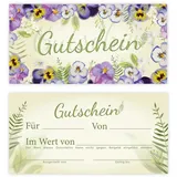 LIMONIA Geschenkkarte Gutschein Geschenkgutschein zum Ausfüllen für Spa Beauty Wellness, Geschenkgutscheine mit vorgedruckten Feldern zum Ausfüllen