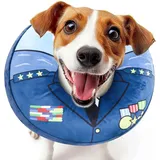 LuxusKollektion Schutzkragen Halskrause Hund Katzen Bequem Leckschutz Einstellbar Genesung blau