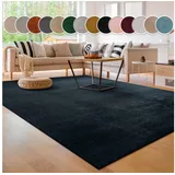 Paco Home Cadiz 630 Kurzflorteppich 100 x 200 cm navy