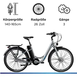 Zündapp Green 2.7 2021 26 Zoll RH 46 cm Damen grau
