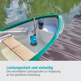 Gardena Akku-Klarwasser-Tauchpumpe 2000/2 18V P4A ohne Akku: Flachsaugende Akku-Tauchpumpe, integrierter Filter, Trockenlaufsicherung, Fördermenge 2000 l/h (14600-55)