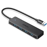 UGREEN USB 3.2 Gen1 4 Ports), HUB USB-A 3.0-Anschlüssen und USB-A 3.0-Kabel 15 cm – Schwarz - 4 Anschlüsse
