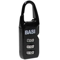 Basi 6100-0115 Kofferschloss 22mm verschieden schließend Schwarz Zahlenschloss