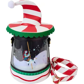 Loungefly The Nightmare Before Christmas Candy Cane Carousel Drehende Figurale Umhängetasche, Mehrfarbig/Meereswellen (Ocean Tides) - M