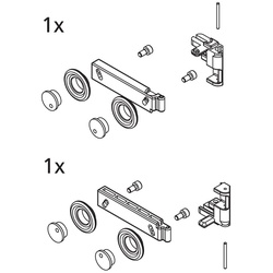 Kermi EBIN012 Set Laufwagen Farbe: silber 2533860