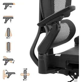 HJH Office Ergo U2 Pro3 Netzstoff Schwarz