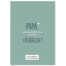 CUPCAKES & KISSES Notizbuch Papa was kannst du erzählen, Buch zum ausfüllen, Vatertagsgeschenk, Geschenke für Papa, Geschenk bunt|weiß