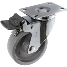 TOOLCRAFT TO-5137938 Lenkrolle 100 mm mit Feststellbremse und Anschraubplatte Tragfähigkeit (max.):