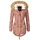 Navahoo Damen, Wintermantel Warmer Parka lang mit Kapuze La Viva Terracotta Gr. L - L