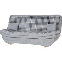 Fun Möbel Klick-klack-Sofa Schlafsofa KANDY in Stoff Grau-Karo -