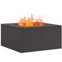 vidaXL Feuerstelle Quadratisch Schwarz 60x60x30 cm Stahl vidaXL