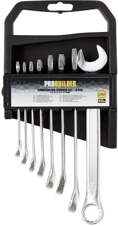 PROBUILDER Kombinationszwingenset 8-teilig Silber