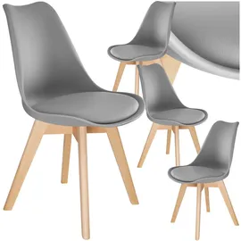 Tectake tectake® Esszimmerstühle Friederike 4er Setgrau