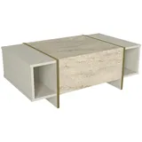 moebel17 Couchtisch Veyron beige Granit Optik