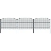 Home Deluxe Doppelstabmattenzaun Set 1,6 x 20 m anthrazit