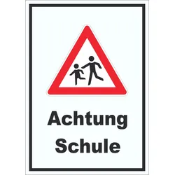 HB-Druck Achtung Schule Aufkleber A3 (297x420mm)