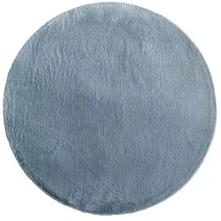 como Hochflorteppich  Bunny , blau , Synthetische Fasern Ø: 160