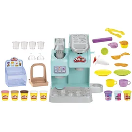 Hasbro Knetspaß Café Bastel-Set mit Spielzeug-Kaffeemaschine 20 Accessoires 8 Dosen mehrfarbige Knete