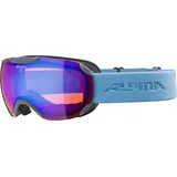 Alpina PHEOS S Q-LITE - Verspiegelte, Kontrastverstärkende Skibrille Mit 100% UV-Schutz Für Erwachsene, grey-syblue, One Size