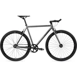 FabricBike Original Fixed Gear Bike, 28-Zoll-Rad mit festem Ritzel, Single Speed-Fahrrad, Hi-Ten Stahlrahmen, 10,45 kg (Größe M) (Graphite, M-53 cm)