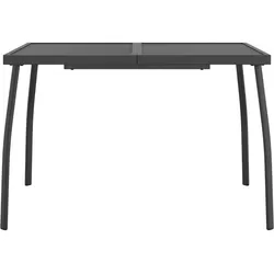 vidaXL Gartentisch Anthrazit 110x80x72 cm Stahlgitter