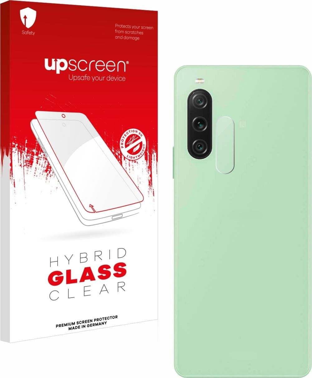 upscreen Hybrid Glass Clear Premium Panzerglasfolie für Sony Xperia 10 V (Display+Kamera) (1 Stück, Sony Xperia 10 V), Smartphone Schutzfolie