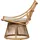 Woood Alatna Rattanstuhl 64 x 53 x 80 cm beige