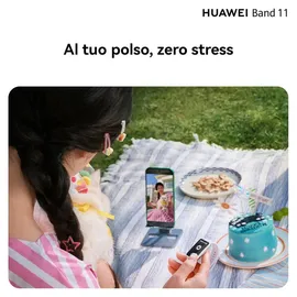 Huawei Band 11 Schwarz 28,2 mm Polymergehäuse Fluorelastomerarmband Schwarz