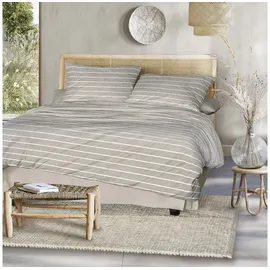 IRISETTE Easy 8548 Gestreift Grau 155 x 220 cm + 80 x 80 cm