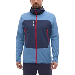 Millet Softshelljacke Fusion XCS Hoodie (winddicht, maximale Bewegungsfreiheit) hellblau/saphir Herren