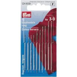 Prym 124659 Stopfnadeln lang ST 3-9 silberfarbig, Gold