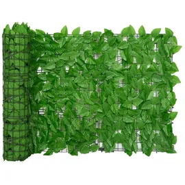 vidaXL Sichtschutzmatte mit Grünen Blättern 200 x 75 cm
