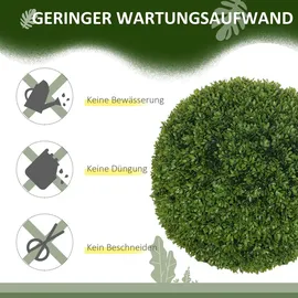 pzcc Set mit 2 Künstlichen Buchsbaumkugeln Ø40 cm, Lila