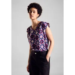 Blusentop, mit Print, Gr. 44, bellflower lilac, , 11570005-44